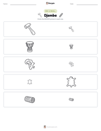Djembe printable worksheet preview