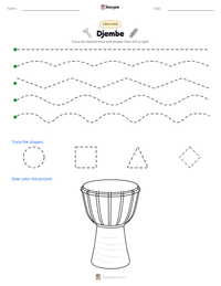 Djembe printable worksheet preview