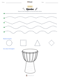 Anteprima della scheda stampabile di Djembe