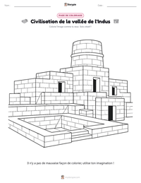 Aperçu de la feuille de travail imprimable Civilisation de la vallée de l'Indus
