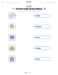 Ancient India (Indus Valley) printable worksheet preview