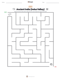 Ancient India (Indus Valley) printable worksheet preview