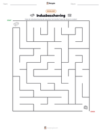 Indusbeschaving afdrukbare werkblad voorbeeld