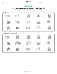 Ancient India (Indus Valley) printable worksheet preview