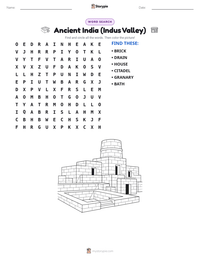 Ancient India (Indus Valley) printable worksheet preview