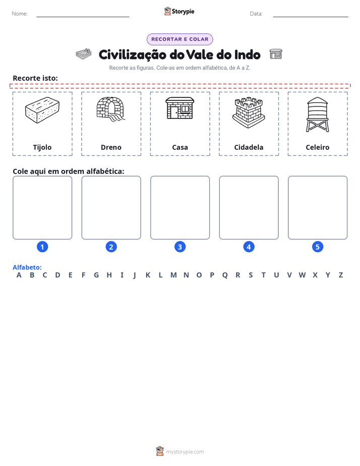 Recortar & Colar Alfabeto