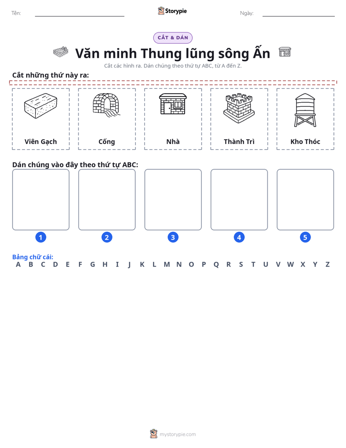 Cắt & Dán Chữ Cái