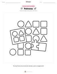 Página para colorear de Patrones para niños