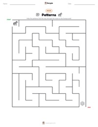 Patterns printable worksheet preview