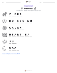 Patterns printable worksheet preview