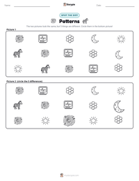 Patterns printable worksheet preview