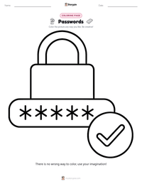 Passwords printable worksheet preview