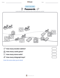 Passwords printable worksheet preview