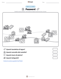 Anteprima della scheda stampabile di Password
