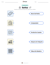 Prévia da folha de atividades imprimível Senhas