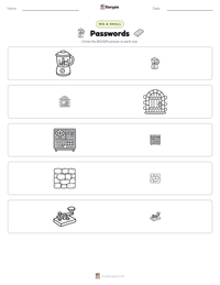 Passwords printable worksheet preview