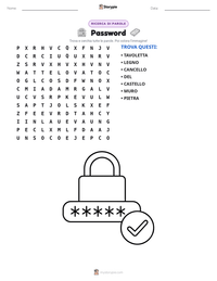 Anteprima della scheda stampabile di Password