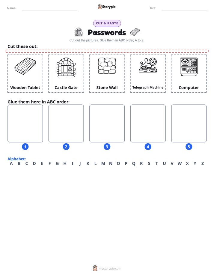 Cut & Paste Alphabet