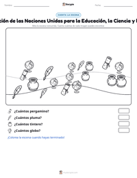 Vista previa de la hoja de trabajo imprimible de Organización de las Naciones Unidas para la Educación, la Ciencia y la Cultura