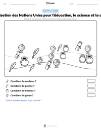 Aperçu de la feuille de travail imprimable Organisation des Nations Unies pour l'éducation, la science et la culture