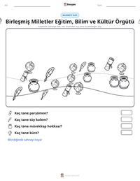 Birleşmiş Milletler Eğitim, Bilim ve Kültür Örgütü yazdırılabilir çalışma sayfası önizlemesi