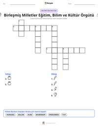 Birleşmiş Milletler Eğitim, Bilim ve Kültür Örgütü yazdırılabilir çalışma sayfası önizlemesi