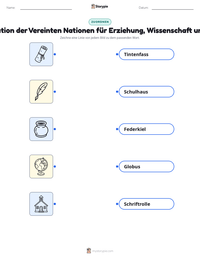 Organisation der Vereinten Nationen für Erziehung, Wissenschaft und Kultur druckbare Arbeitsblatt Vorschau