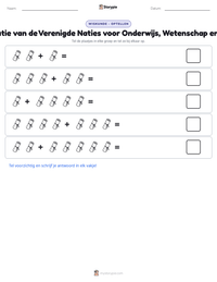 Organisatie van de Verenigde Naties voor Onderwijs, Wetenschap en Cultuur afdrukbare werkblad voorbeeld