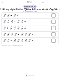 Birleşmiş Milletler Eğitim, Bilim ve Kültür Örgütü yazdırılabilir çalışma sayfası önizlemesi
