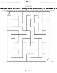 Anteprima della scheda stampabile di Organizzazione delle Nazioni Unite per l'Educazione, la Scienza e la Cultura