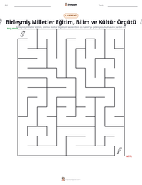 Birleşmiş Milletler Eğitim, Bilim ve Kültür Örgütü yazdırılabilir çalışma sayfası önizlemesi