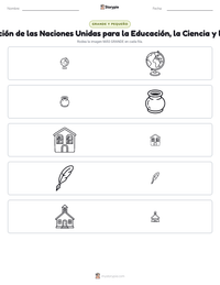 Vista previa de la hoja de trabajo imprimible de Organización de las Naciones Unidas para la Educación, la Ciencia y la Cultura