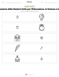 Anteprima della scheda stampabile di Organizzazione delle Nazioni Unite per l'Educazione, la Scienza e la Cultura