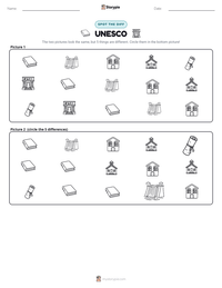 UNESCO printable worksheet preview