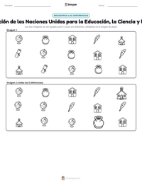 Vista previa de la hoja de trabajo imprimible de Organización de las Naciones Unidas para la Educación, la Ciencia y la Cultura