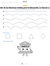 Vista previa de la hoja de trabajo imprimible de Organización de las Naciones Unidas para la Educación, la Ciencia y la Cultura