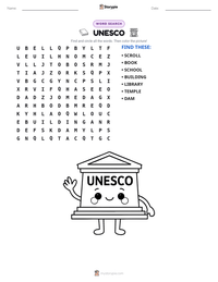 UNESCO printable worksheet preview
