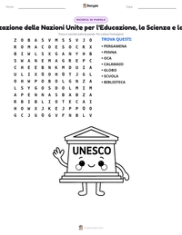 Anteprima della scheda stampabile di Organizzazione delle Nazioni Unite per l'Educazione, la Scienza e la Cultura