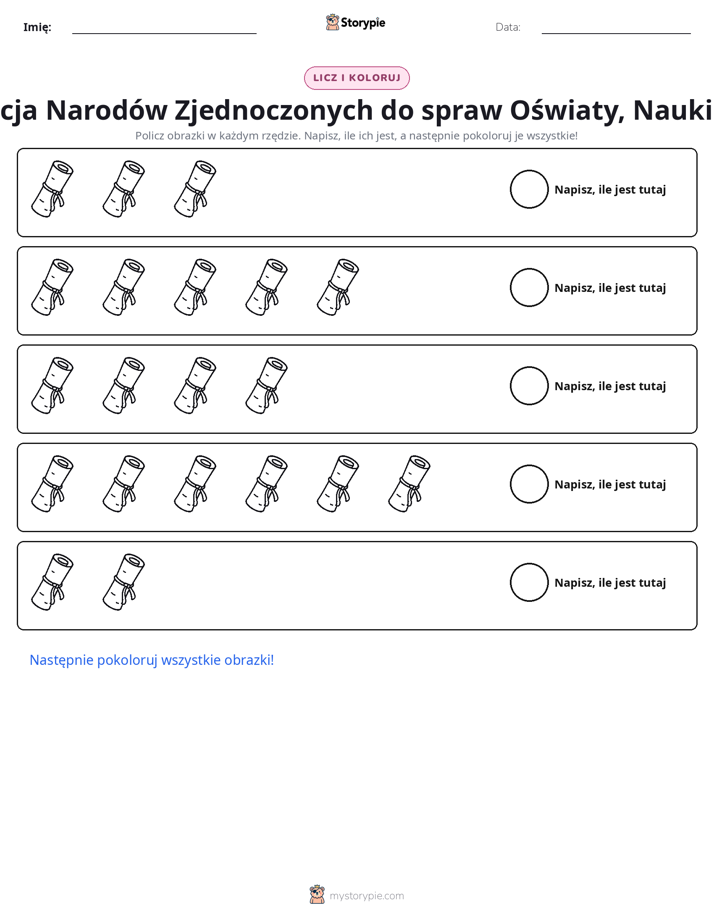 Liczenie i Kolorowanie