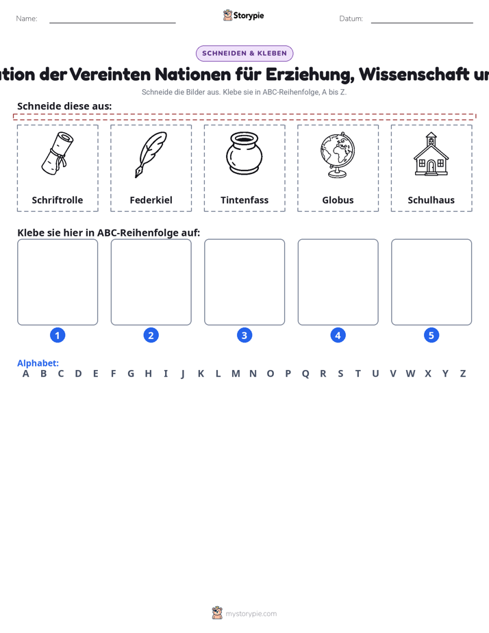 Schneiden & Einfügen Alphabet