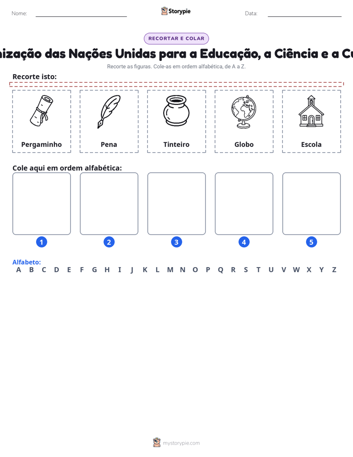 Recortar & Colar Alfabeto
