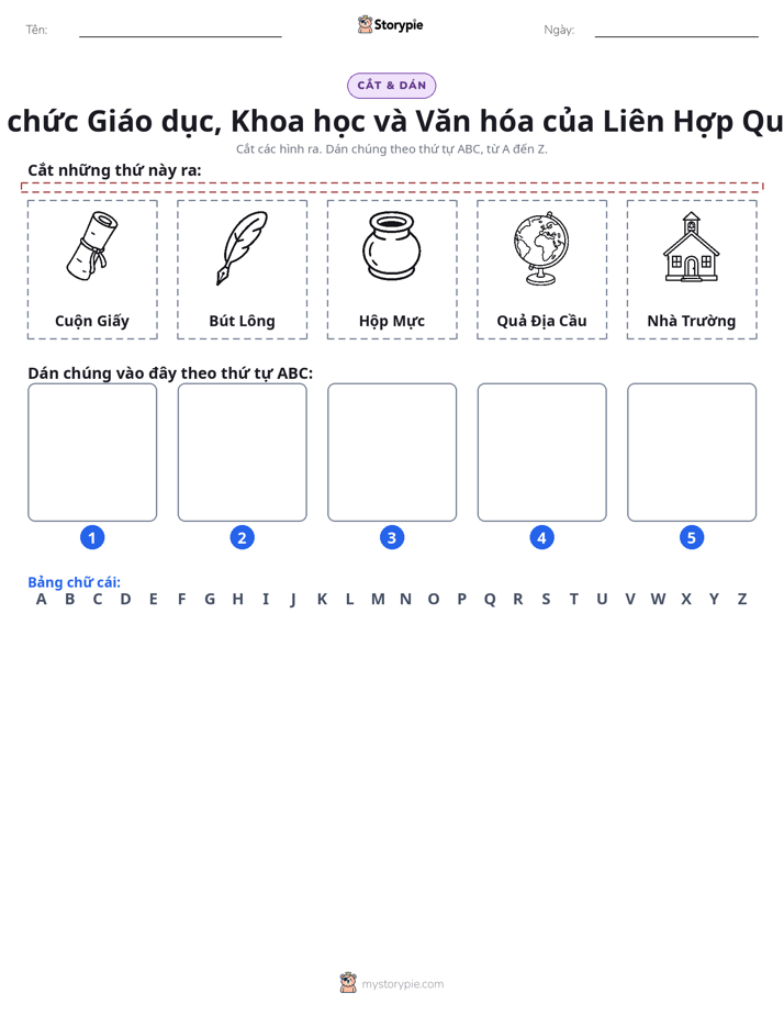 Cắt & Dán Chữ Cái