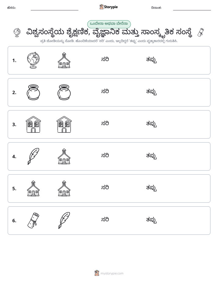 ಒಂದೇ ಅಥವಾ ವಿಭಿನ್ನ