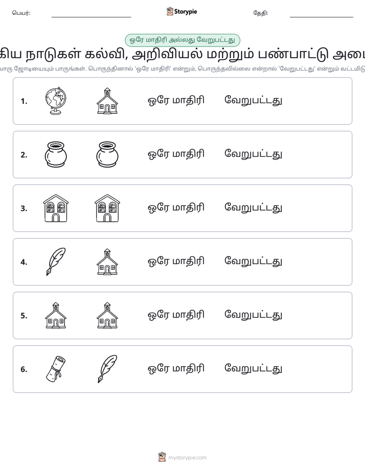 அதே அல்லது மாறுபட்டது