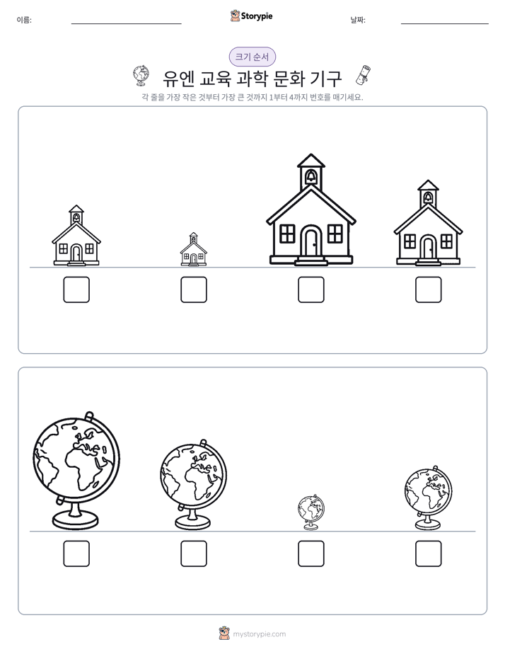 크기 순서
