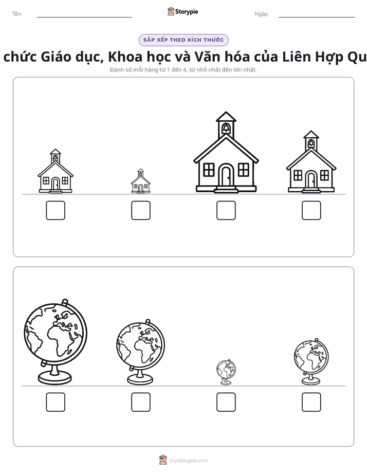 Thứ Tự Kích Thước
