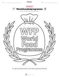 Wereldvoedselprogramma afdrukbare werkblad voorbeeld