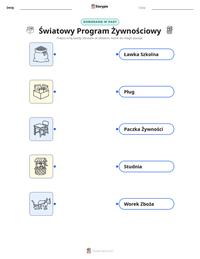 Podgląd drukowalnego arkusza ćwiczeń Światowy Program Żywnościowy