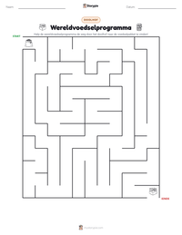 Wereldvoedselprogramma afdrukbare werkblad voorbeeld