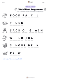 World Food Programme printable worksheet preview